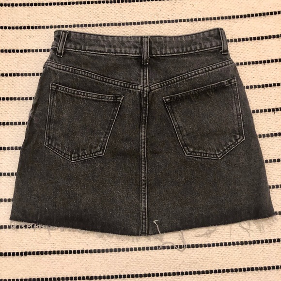 Black Denim Mini Skirt - Picture 3 of 4